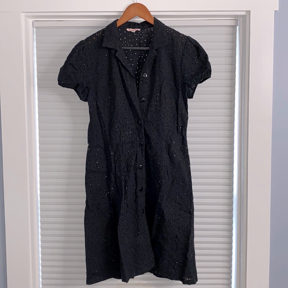 Eyelet Button Down Dress